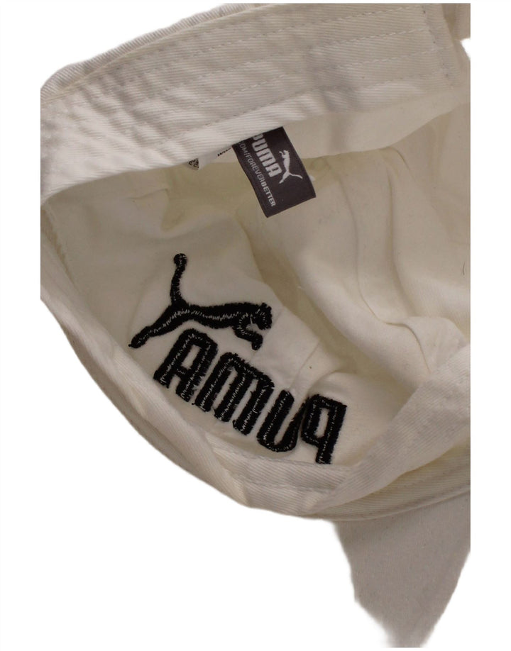 PUMA Mens Graphic Baseball Cap One Size White Cotton
