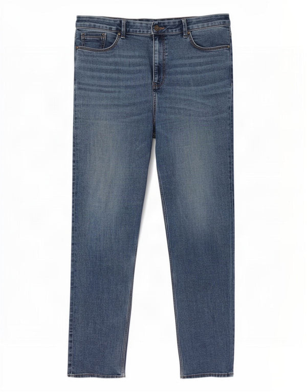 Marks & Spencer Damen Sienna Straight Jeans UK 18 XL W36 L29 Blaue Baumwolle