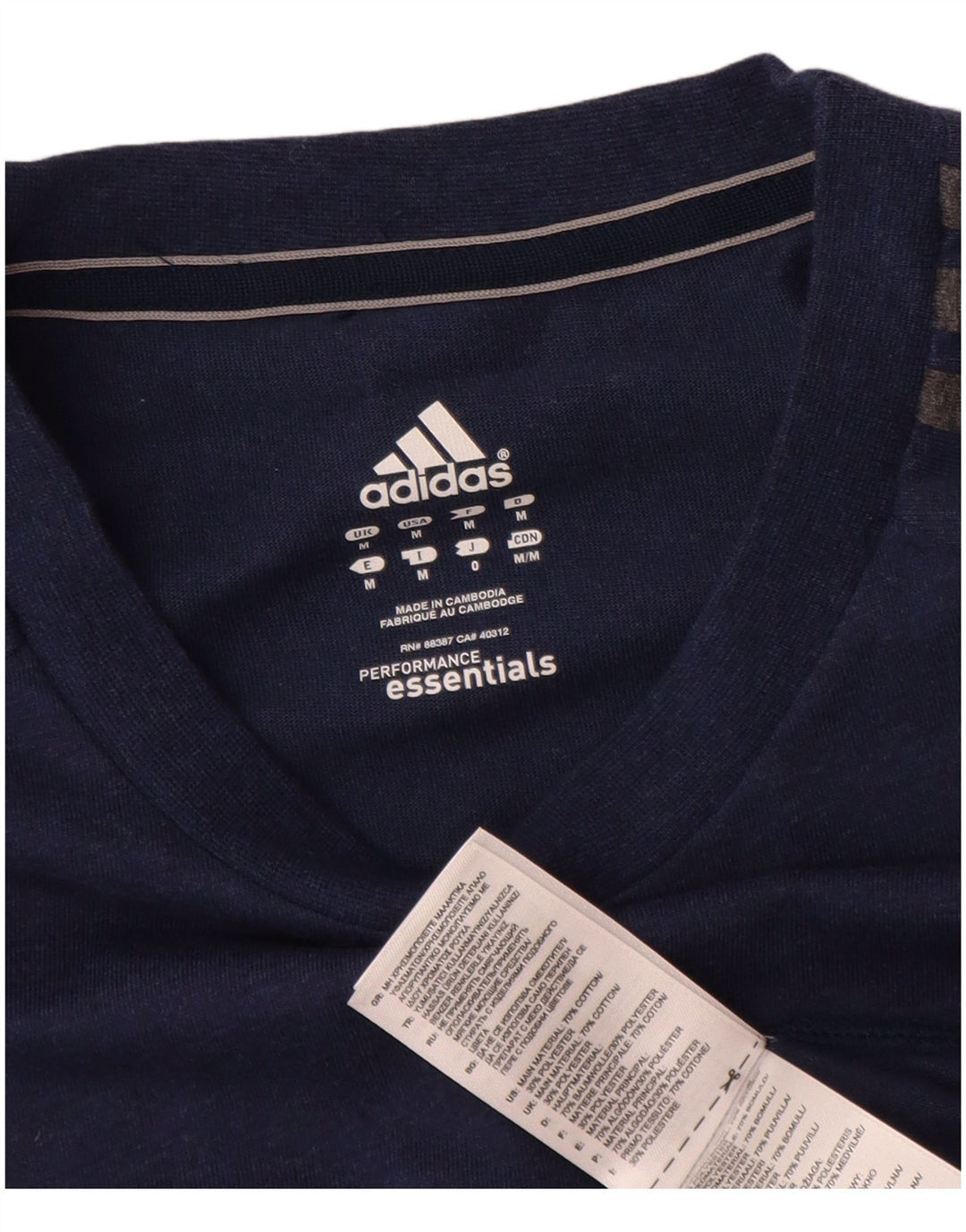 Adidas Herren Climalite T-Shirt Top Medium Marineblau Baumwolle
