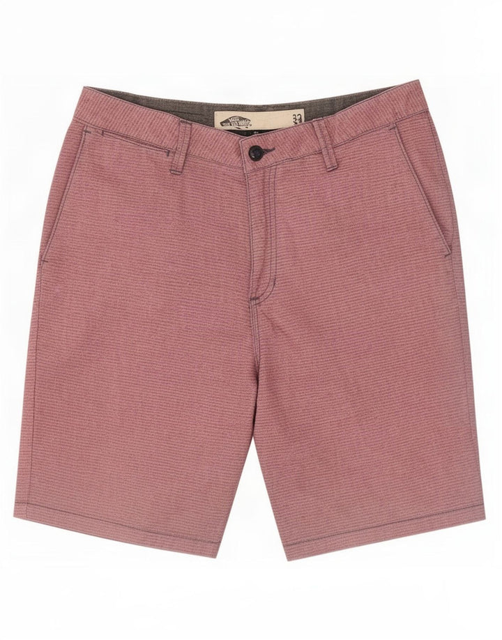 Vans Herren-Chinoshorts, Größe M, W32, rosa gestreift, Baumwolle