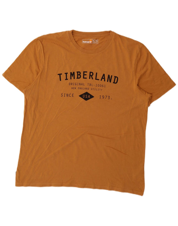 Timberland Herren Regular Fit Graphic T-Shirt Top XL Gelb Baumwolle