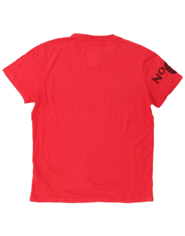Superdry Herren Grafik T-Shirt Top XL Rosa Baumwolle