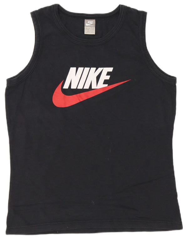 Nike Mens Graphic Vest Top UK 42/44 Large Black Cotton