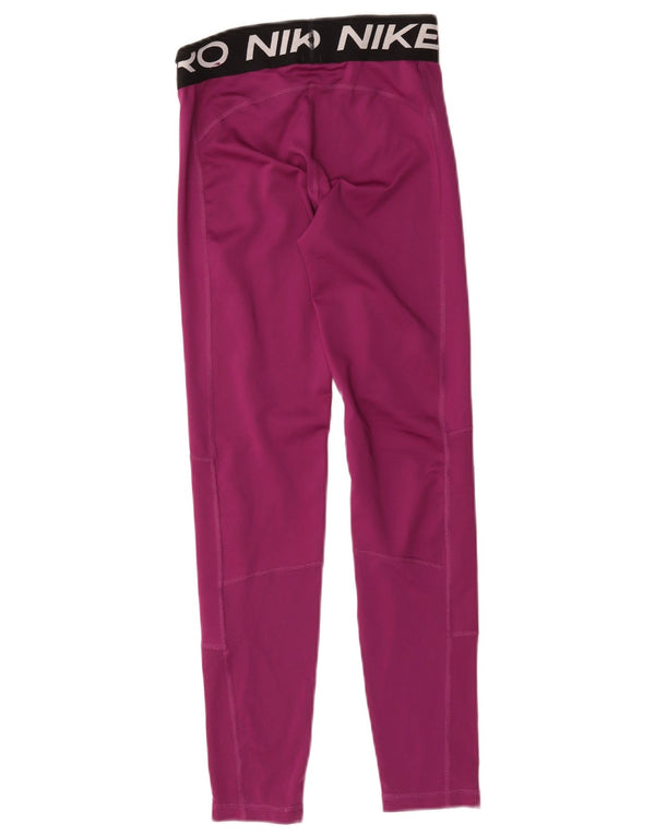 Nike Dri Fit Grafik-Leggings für Mädchen, 12–13 Jahre, Größe L, Lila, Farbblock