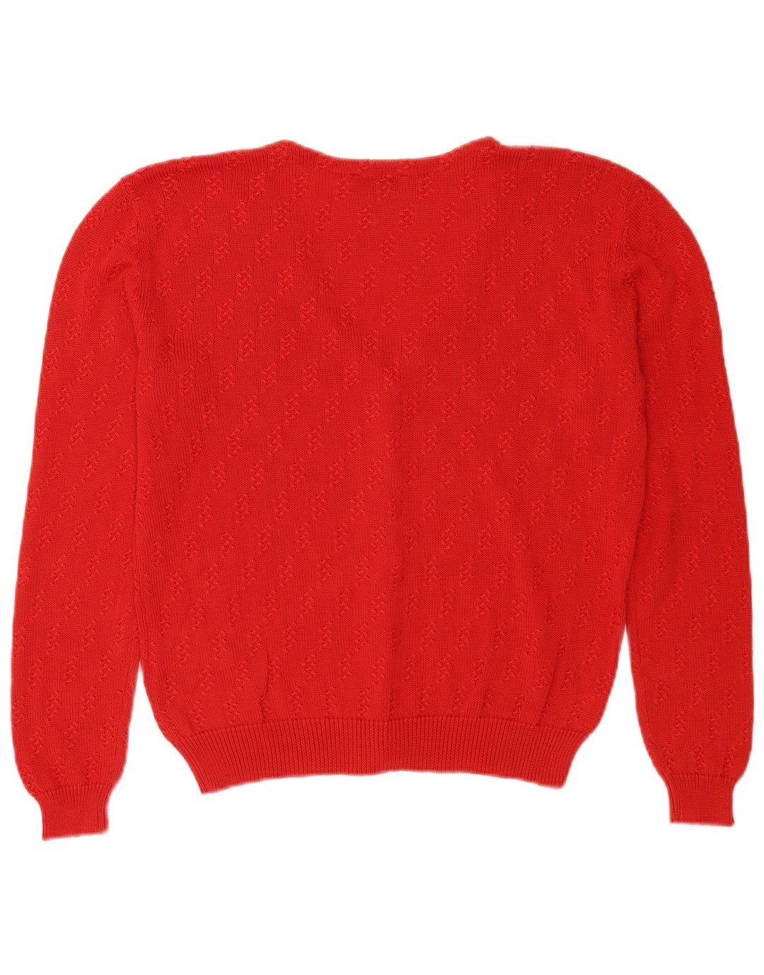 Peter Hahn Damen-Cardigan-Pullover UK 14 Mittelrote Baumwolle