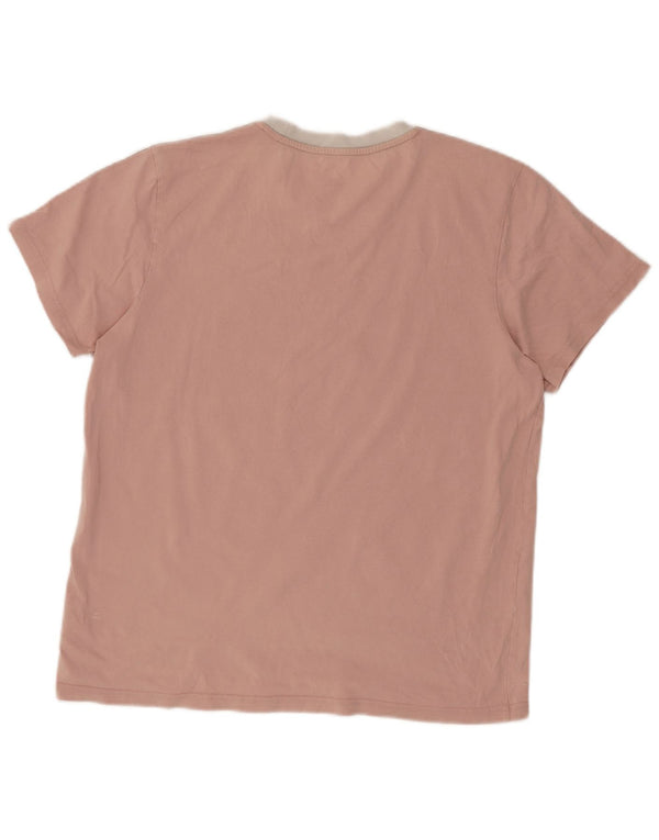 Adidas Damen T-Shirt Top UK 12/14 Mittelrosa Baumwolle