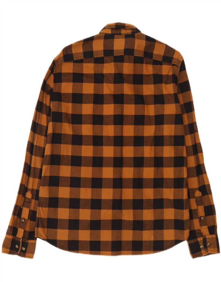 Timberland Slim Fit Flanellhemd für Herren aus mittelbraun karierter Baumwolle