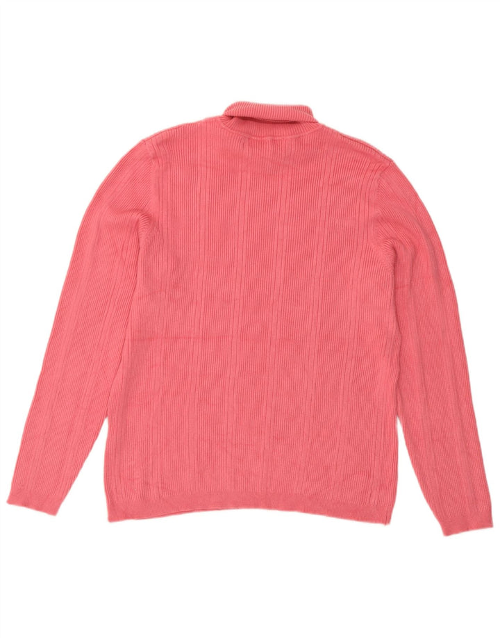 Marks & Spencer Damen-Pullover mit Rollkragen, Gr. 16, Größe L, Rosa, Viskose