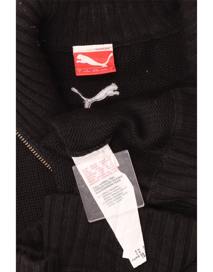 Puma Herren Cardigan Pullover Large Schwarz Acryl