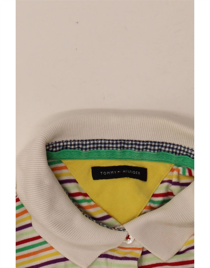 TOMMY HILFIGER Damen Poloshirt UK 8 Small Mehrfarbig gestreift