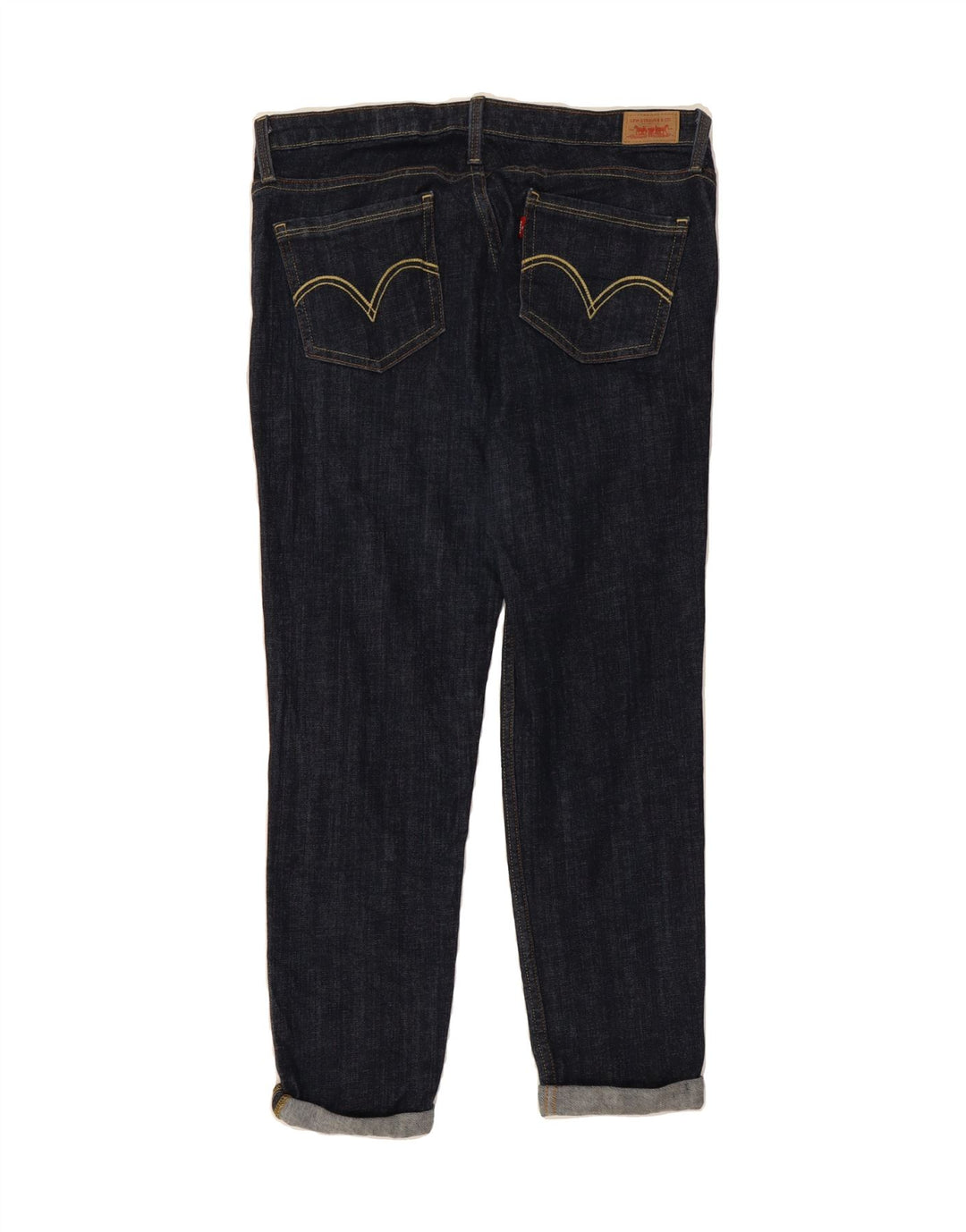 LEVI'S Womens 524 Super Low Straight Jeans US 9 Medium W30 L27 Navy Blue Vintage Levi's and Second-Hand Levi's from Messina Hembry 