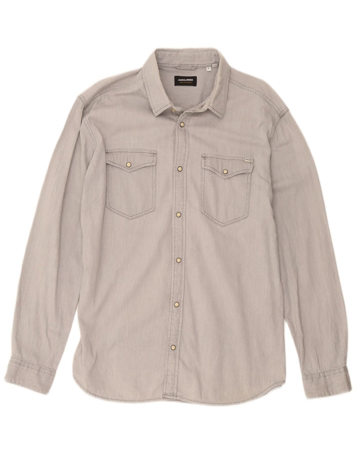 Jack & Jones Herren Jeanshemd XL Grau