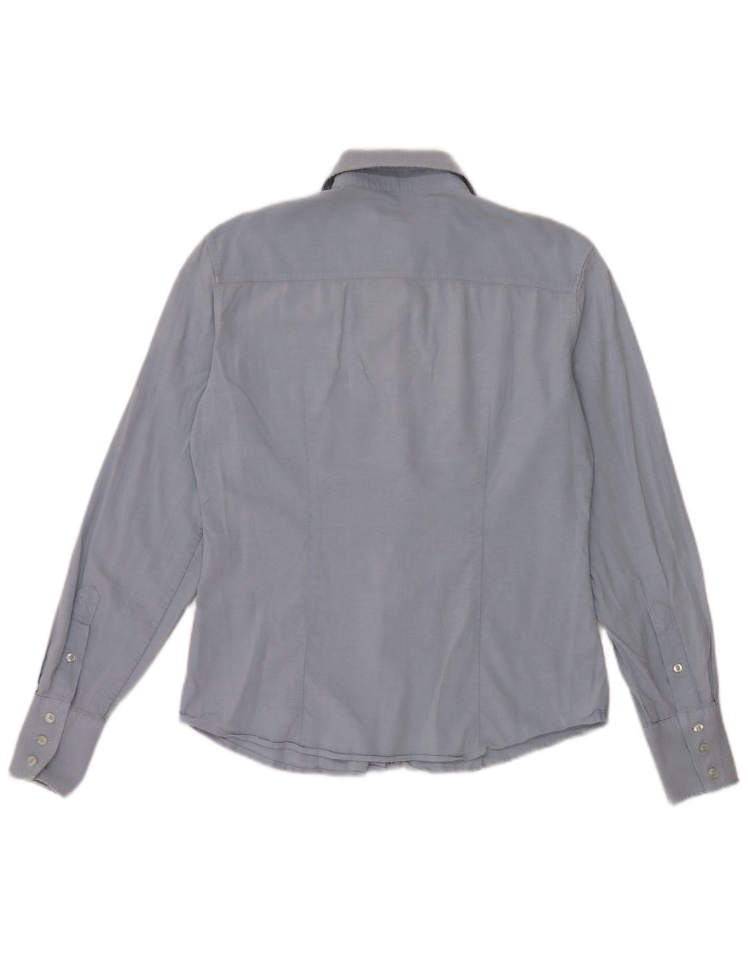 Gant Damen-Hemd UK 12 aus mittelblauer Baumwolle