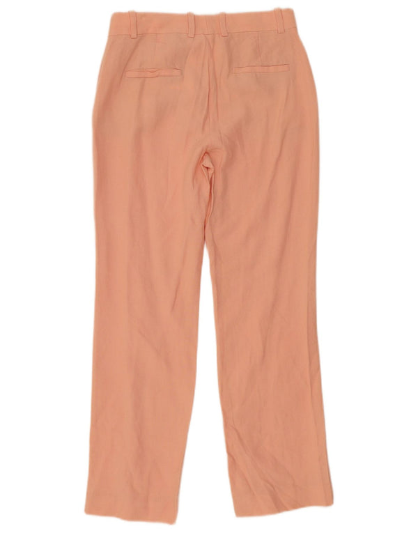 Zara Damen Gerade Chinohose XS W25 L27 Orange Viskose