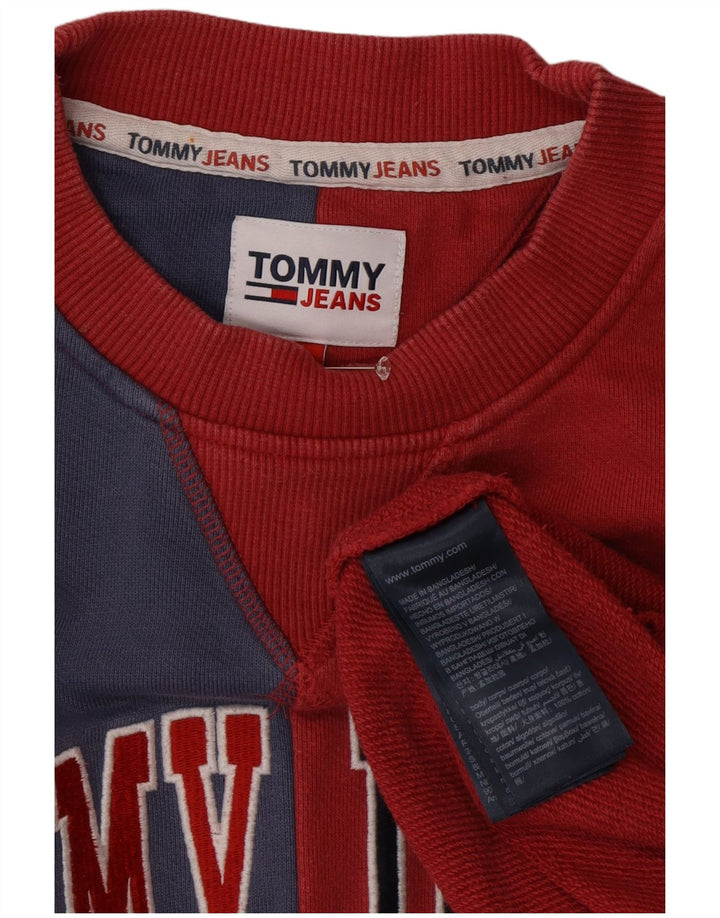 Tommy Hilfiger Herren-Sweatshirt mit Grafik, XL, rot, Colourblock-Baumwolle