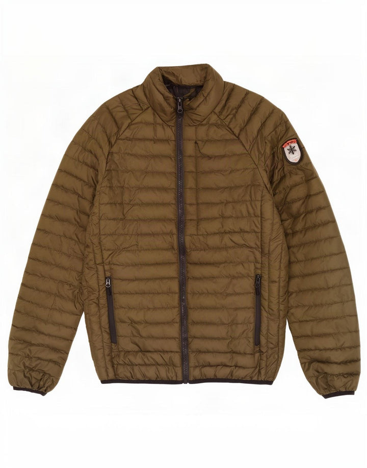 Superdry Herren Wattierte Jacke UK 38 Medium Khaki Polyester