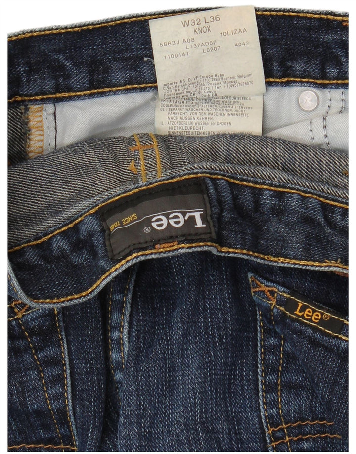 LEE Herren Knox Straight Jeans W32 L28 Blaue Baumwolle