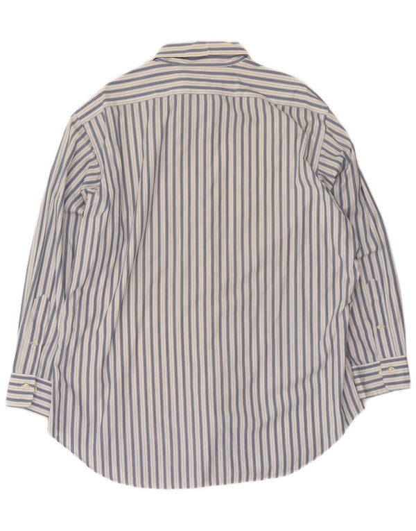 Polo Ralph Lauren Herrenhemd Größe 17 XL weiß gestreifte Baumwolle