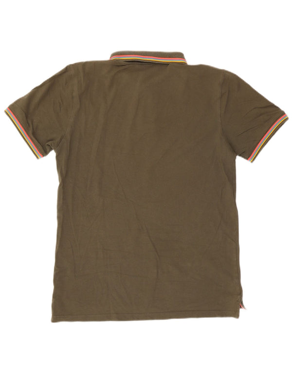 Sundek Herren-Poloshirt, groß, Khaki, gestreift, Baumwolle