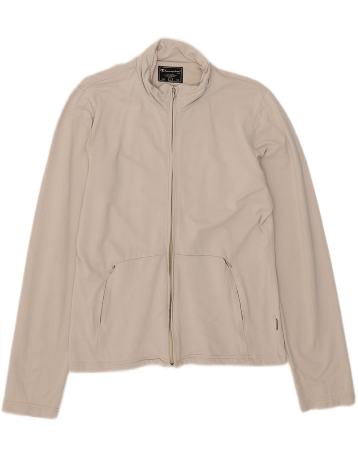 Champion Damen-Trainingsanzug-Top-Jacke, UK 16, Größe L, gebrochenes Weiß