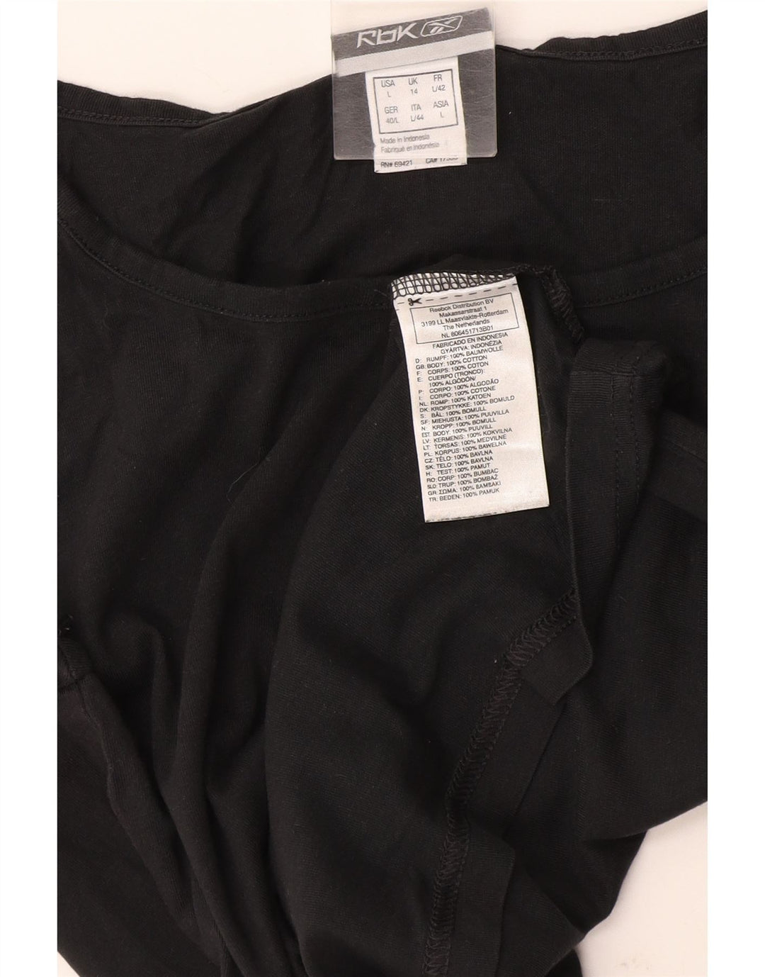 Reebok Damen T-Shirt Top UK 14 Large Grau Baumwolle