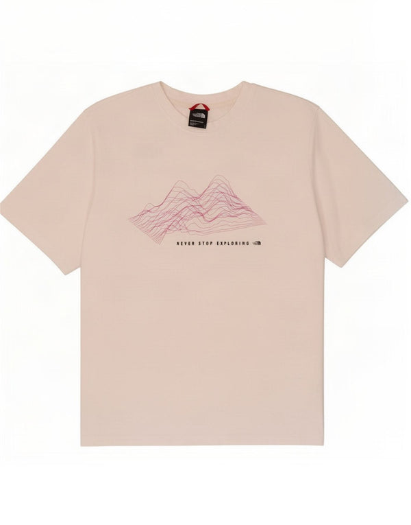 The North Face Womens Graphic T-Shirt Top UK 16 Large Weiße Baumwolle