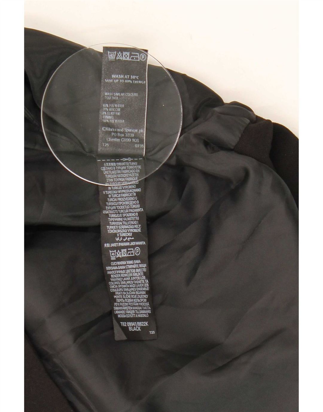 Marks & Spencer Damen Weste UK 14 Mittelschwarzes Polyester