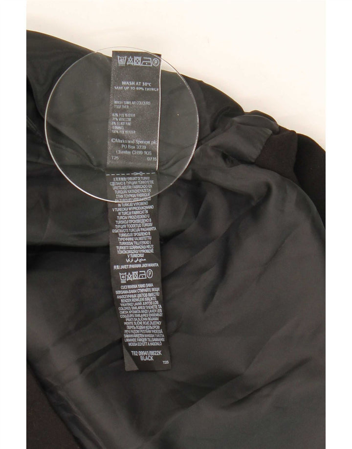 Marks & Spencer Damen Weste UK 14 Mittelschwarzes Polyester