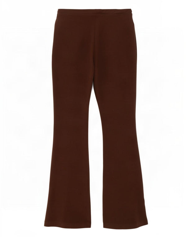 Zara Damen Flare-Trainingshose UK 14 Large Braune Baumwolle