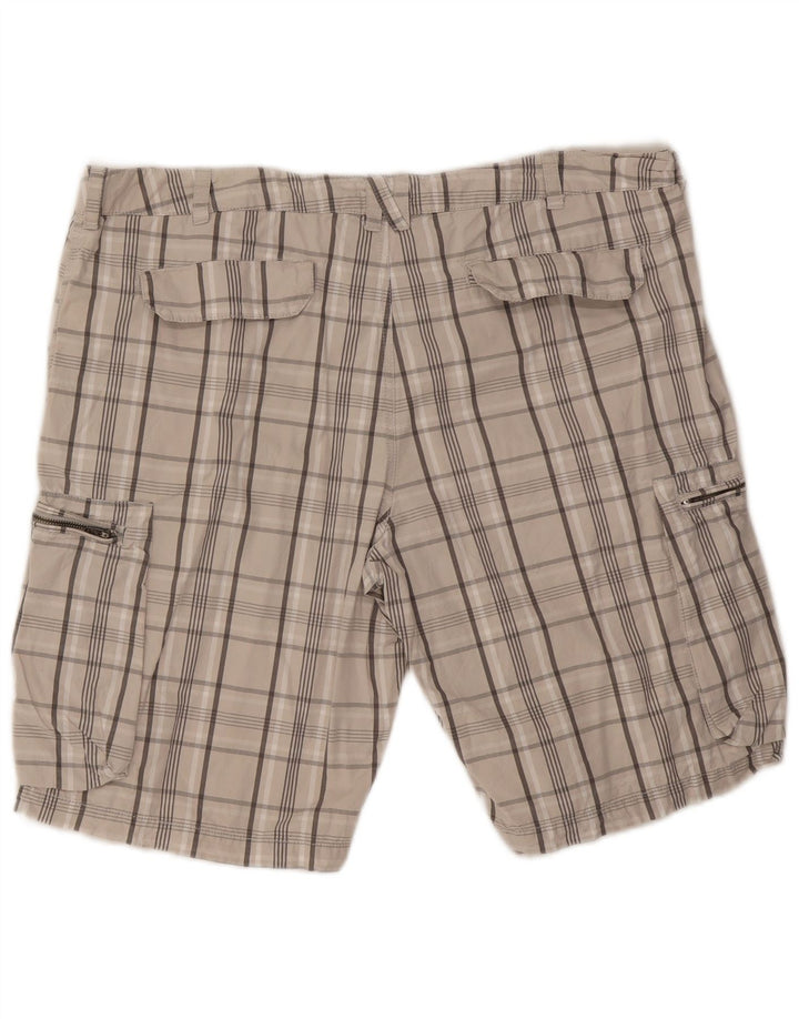 Nike Herren Cargo Shorts W36 Große beige karierte Baumwolle