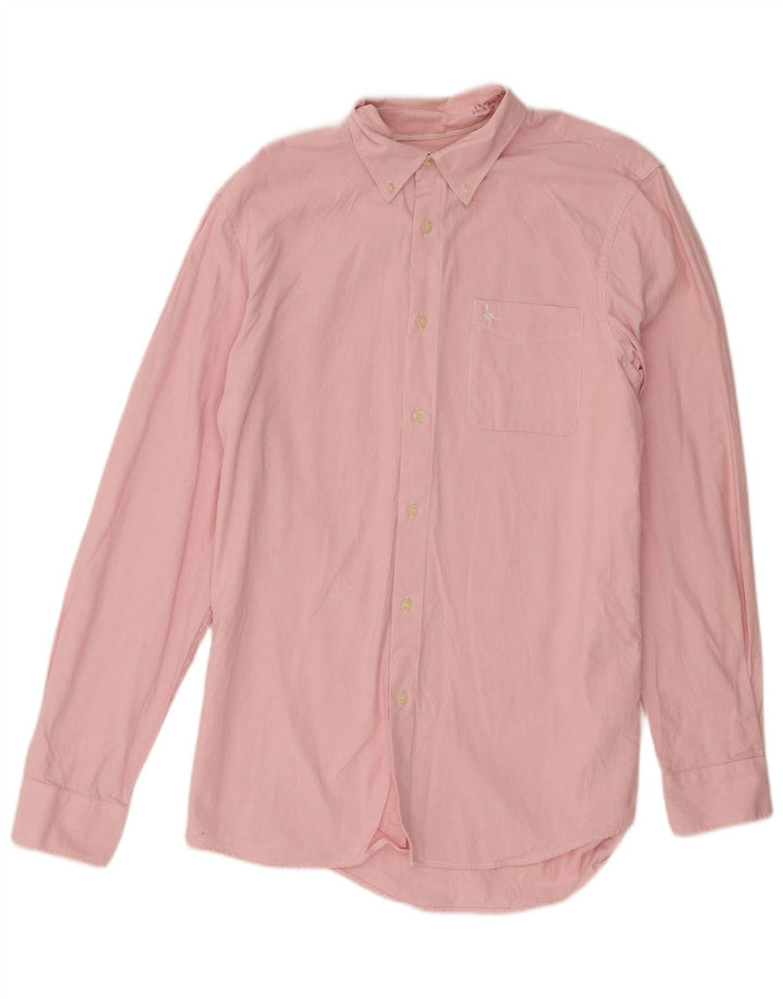 Jack Wills Herrenhemd aus mittelrosa Nadelstreifen-Baumwolle