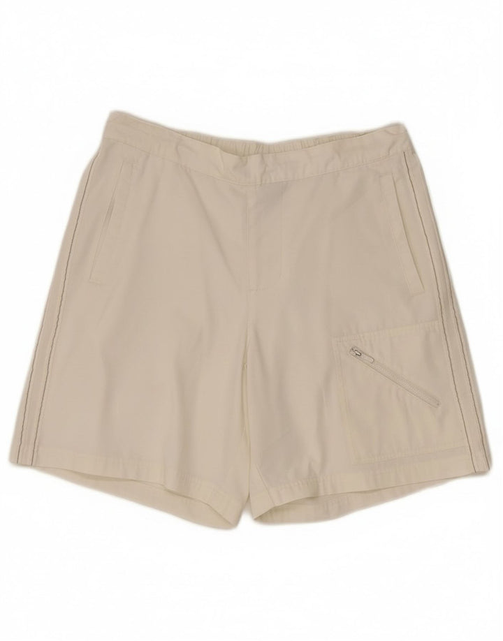 Adidas Damen Graphic Cargo Shorts Medium W34 Off White Polyester