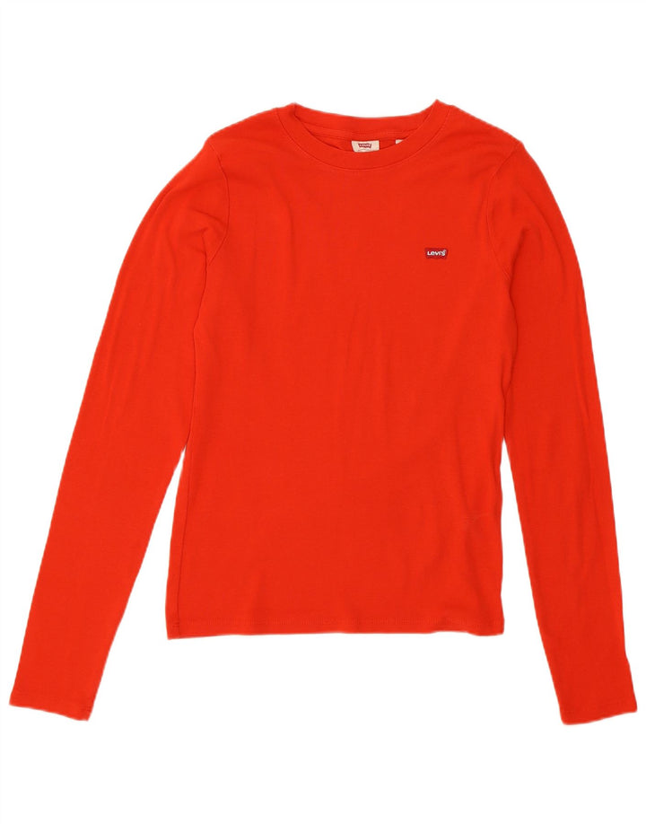 Levi's Damen Top Langarm UK 12 Mittelrot