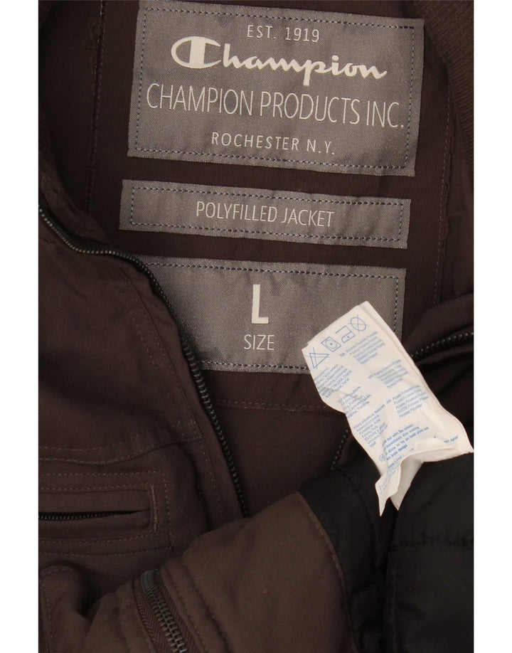 Champion Herren Bomberjacke UK 40 Large Braun Polyamid