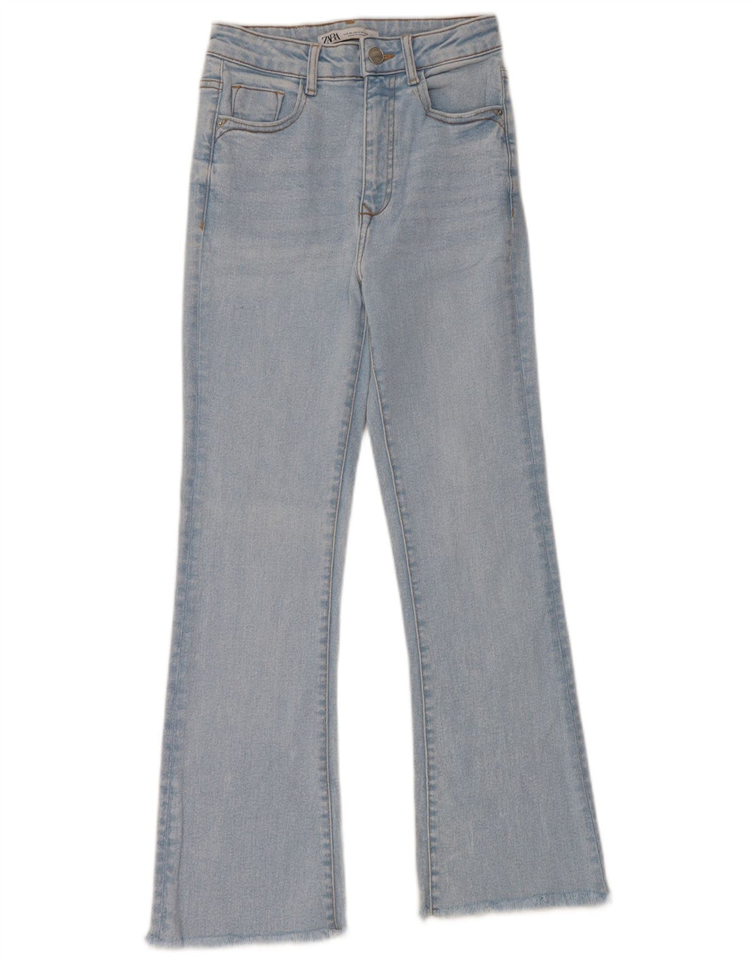 Zara Damen Schlagjeans EU 34 2XS W24 L27 Blau
