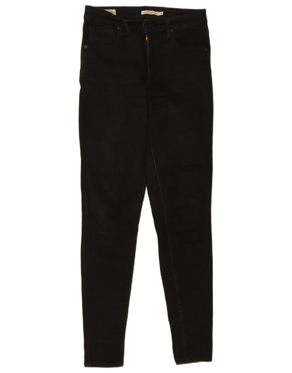 Levi's Damen Mile High Super Skinny Jeans W28 L30 Schwarze Baumwolle