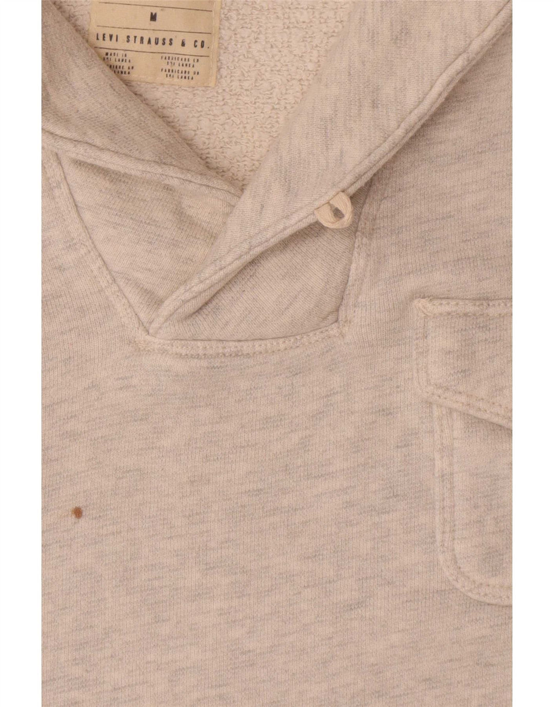 Levi's Herren-Sweatshirt mit Schalkragen, mittelgrau gesprenkelte Baumwolle