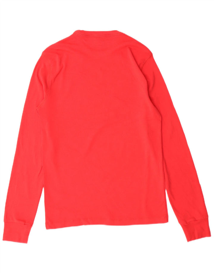 J. Crew Herren Grafik-Oberteil, langärmelig, Mittelrot, Baumwolle