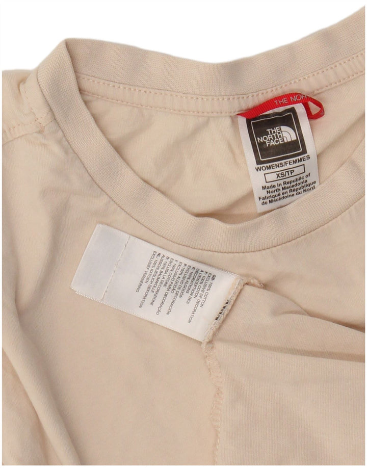 THE NORTH FACE Damen T-Shirt Top UK 6 XS Beige Baumwolle