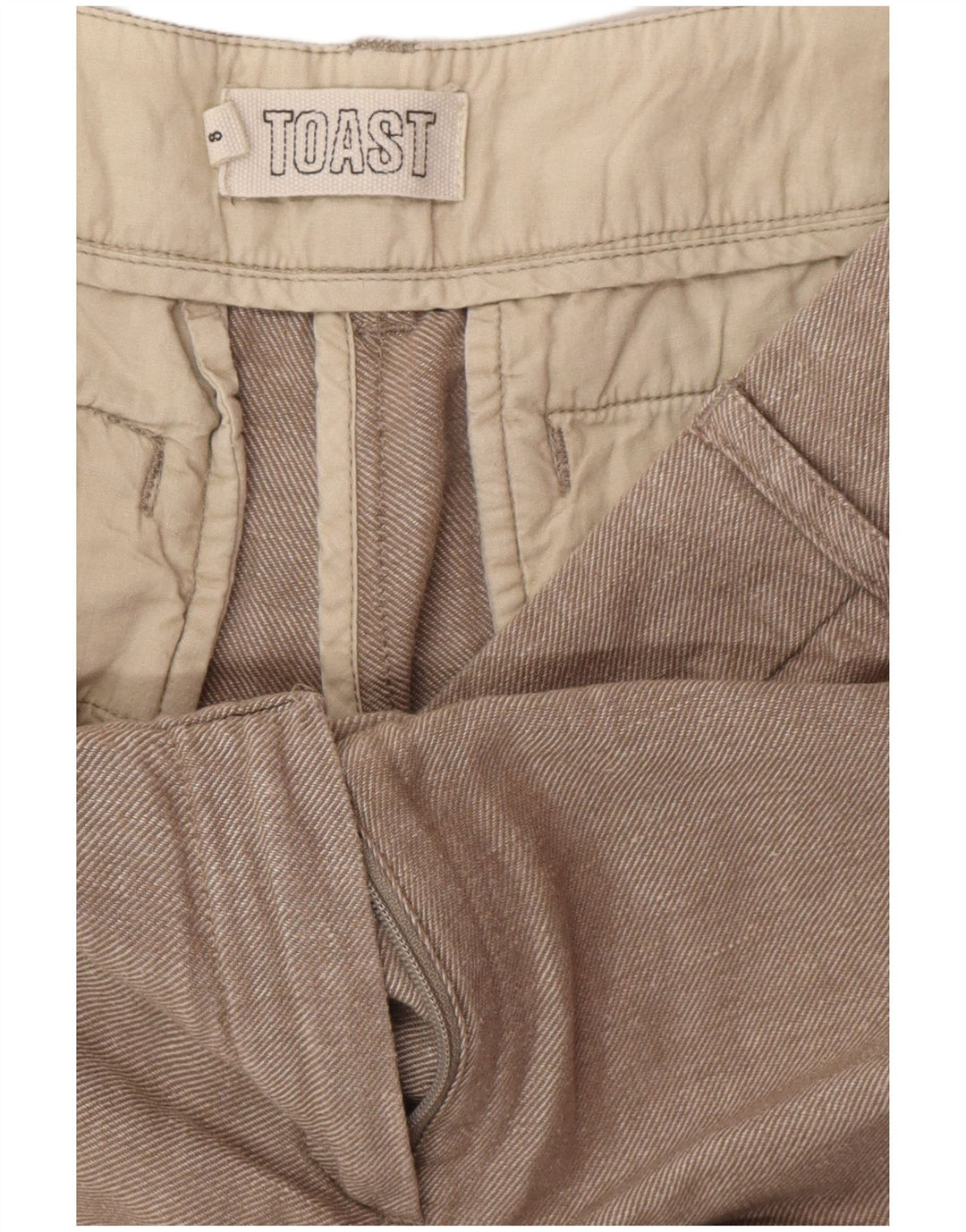 TOAST Chino-Hose mit weitem Bein für Damen, UK 8, Größe S, W28, L33, Beige, klassisch