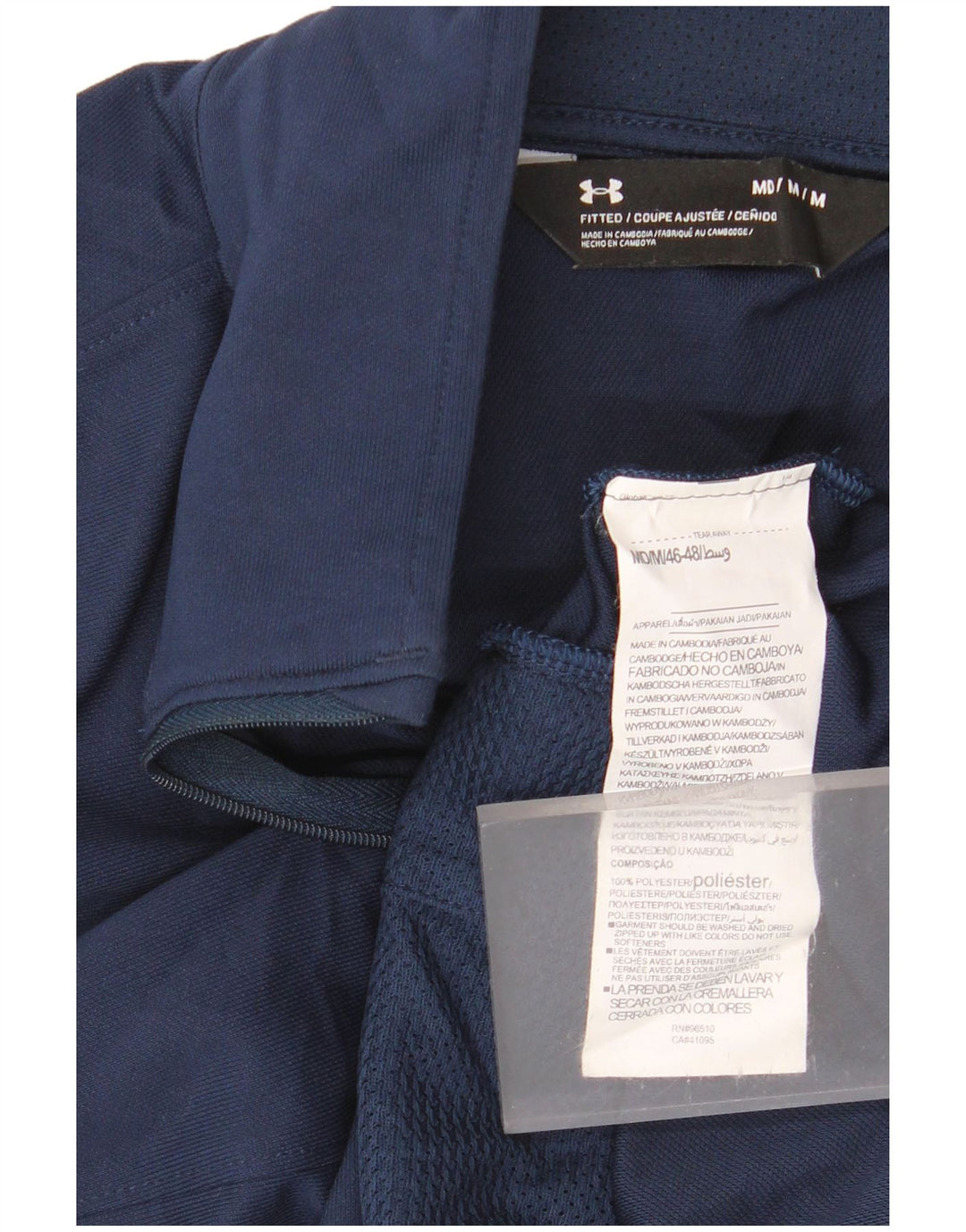 Under Armour Herren-Trainingsanzug-Top-Jacke, mittelgroß, Marineblau, Farbblock