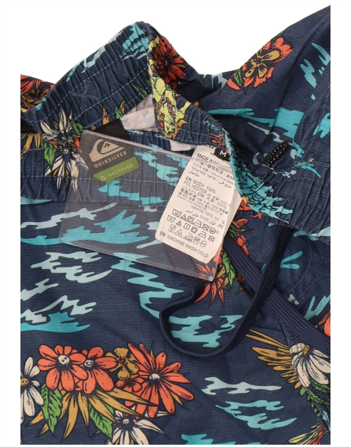 Quiksilver Herren-Badeshorts, mittelgroß, Marineblau mit Blumenmuster, Polyester