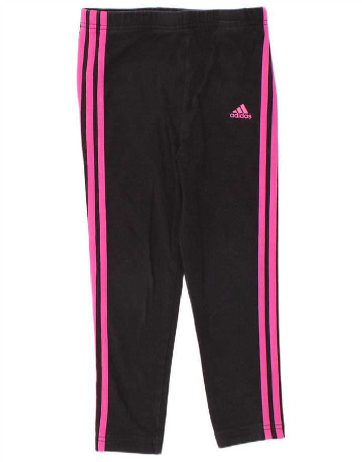 Adidas Mädchen-Leggings, 3–4 Jahre, schwarze Baumwolle