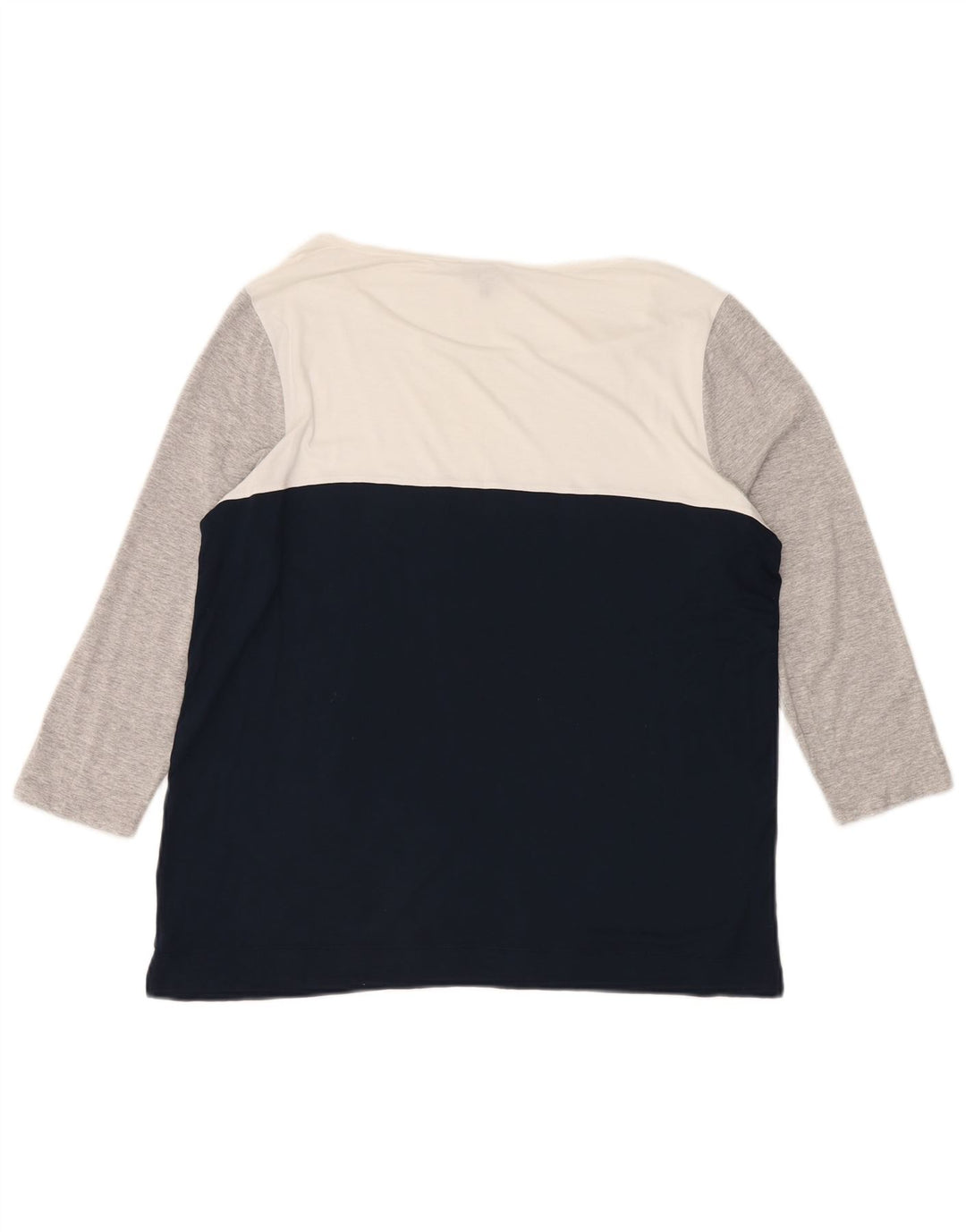 Jaeger Damen-Top, 3/4-Ärmel, UK-Größe 46, groß, mehrfarbig, Colourblock-Viskose