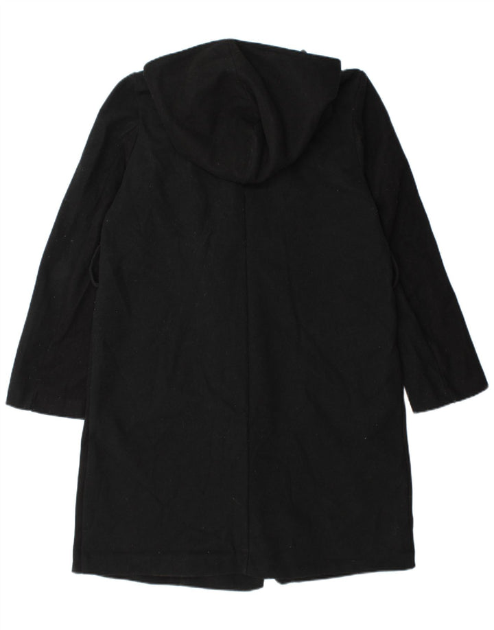 Übergroßer zweireihiger Mantel mit Kapuze von Zara für Damen, Gr. 10, Größe S, Schwarz