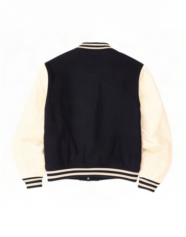 Superdry Damen Übergroße Varsity-Jacke UK 16 Large Marineblau Farbblock