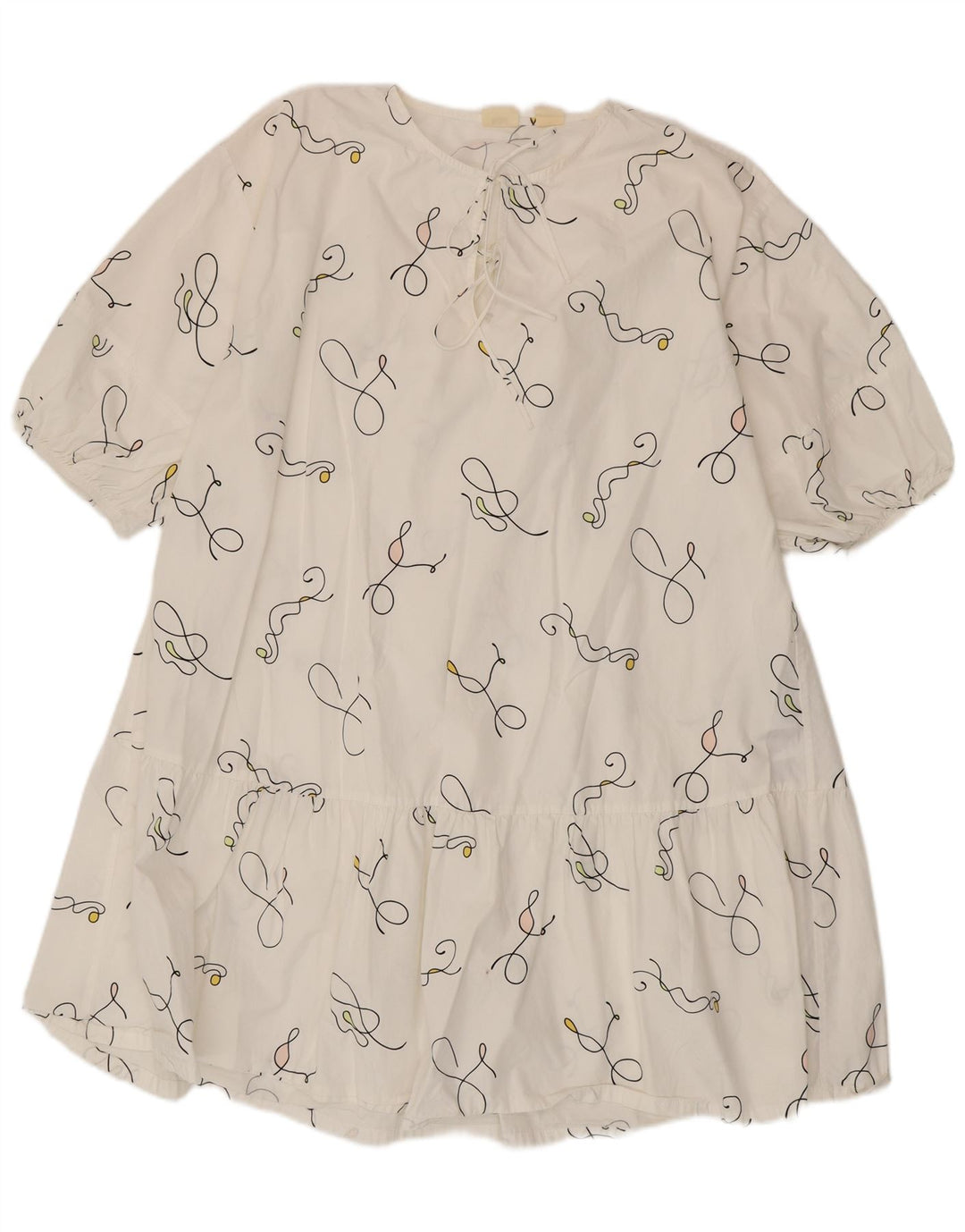 Levi's Damen-Übergröße-Zeltkleid mit abstraktem Muster, UK 14, Mittelweiß