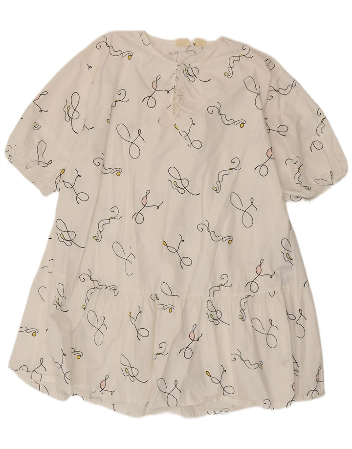 Levi's Damen-Übergröße-Zeltkleid mit abstraktem Muster, UK 14, Mittelweiß