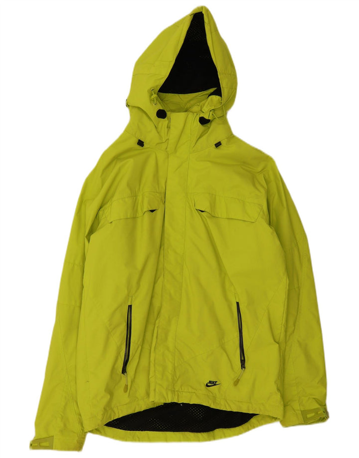 Nike Mens Hooded Rain Jacket UK 39/41 Medium Green Nylon