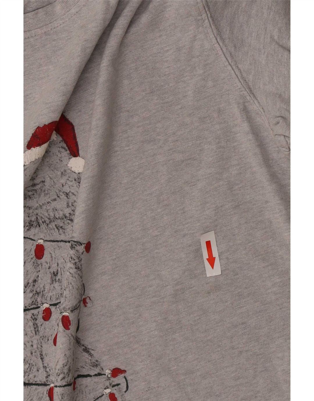Fat Face Herren-T-Shirt mit Grafik, Größe S, grau gesprenkelte Baumwolle